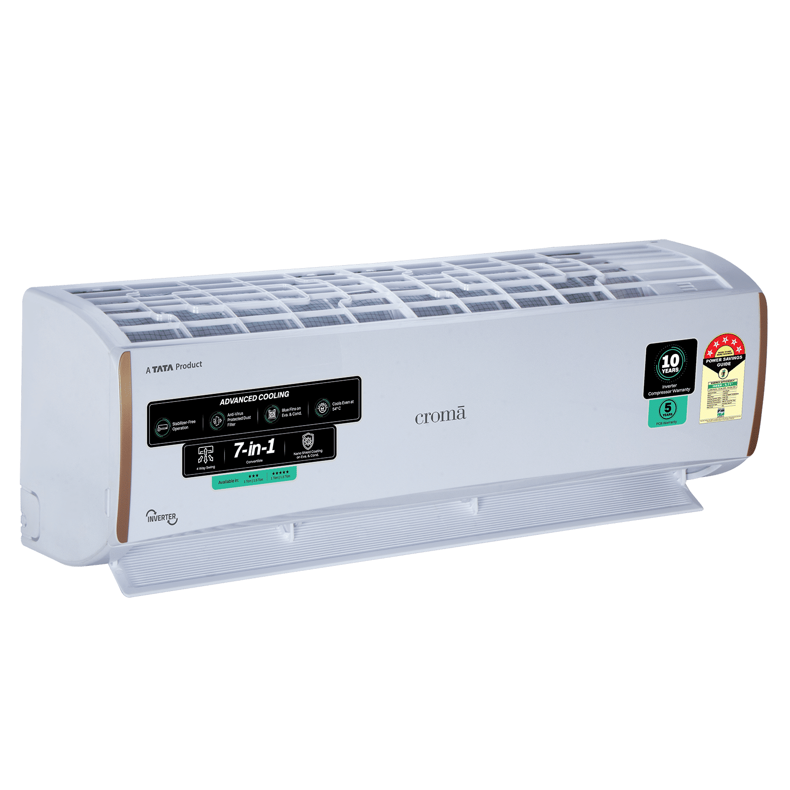 Buy Croma 7 in 1 Convertible 1.5 Ton 5 Star Inverter Split AC with